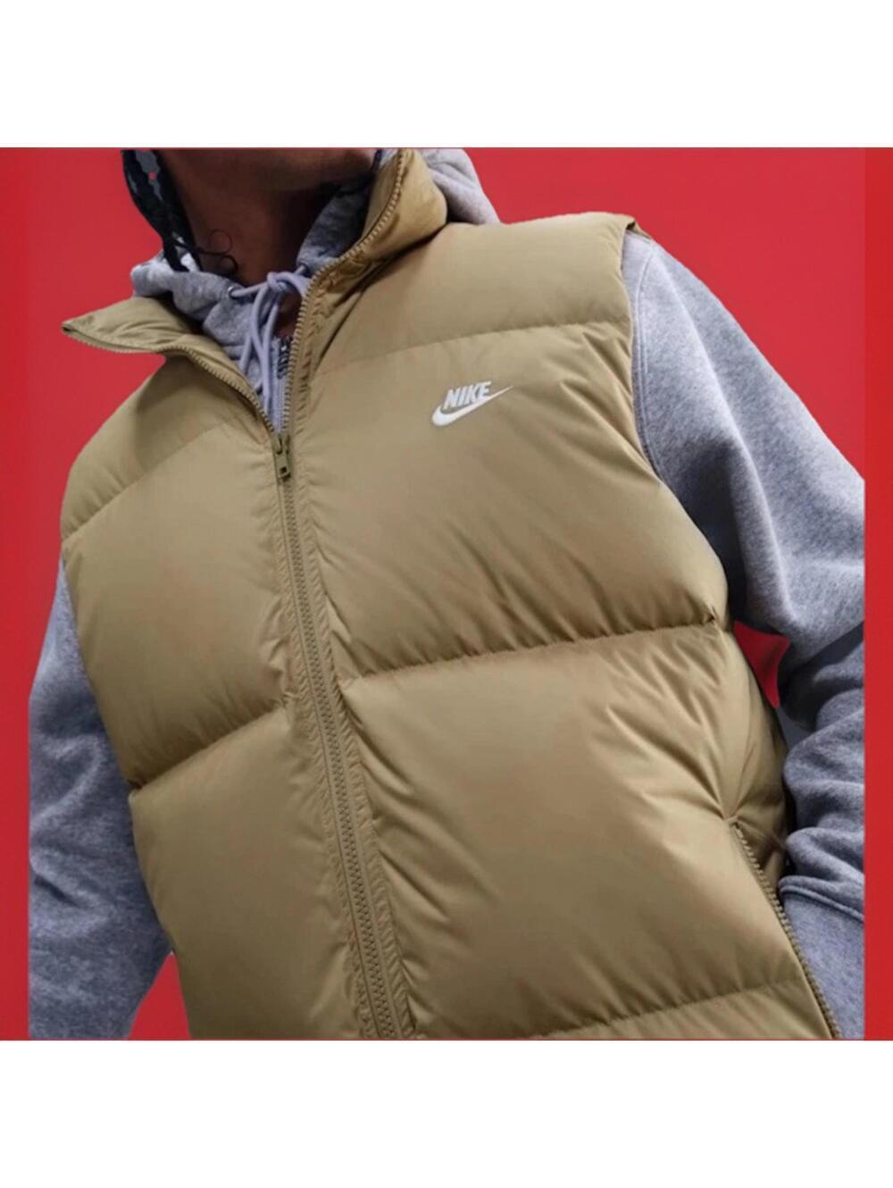 Nike Sportswear Club Therma-FIT Parachute Beige Puffer Vest IB2977-297 Men M